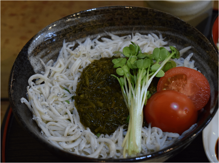 アカモクとしらす丼
